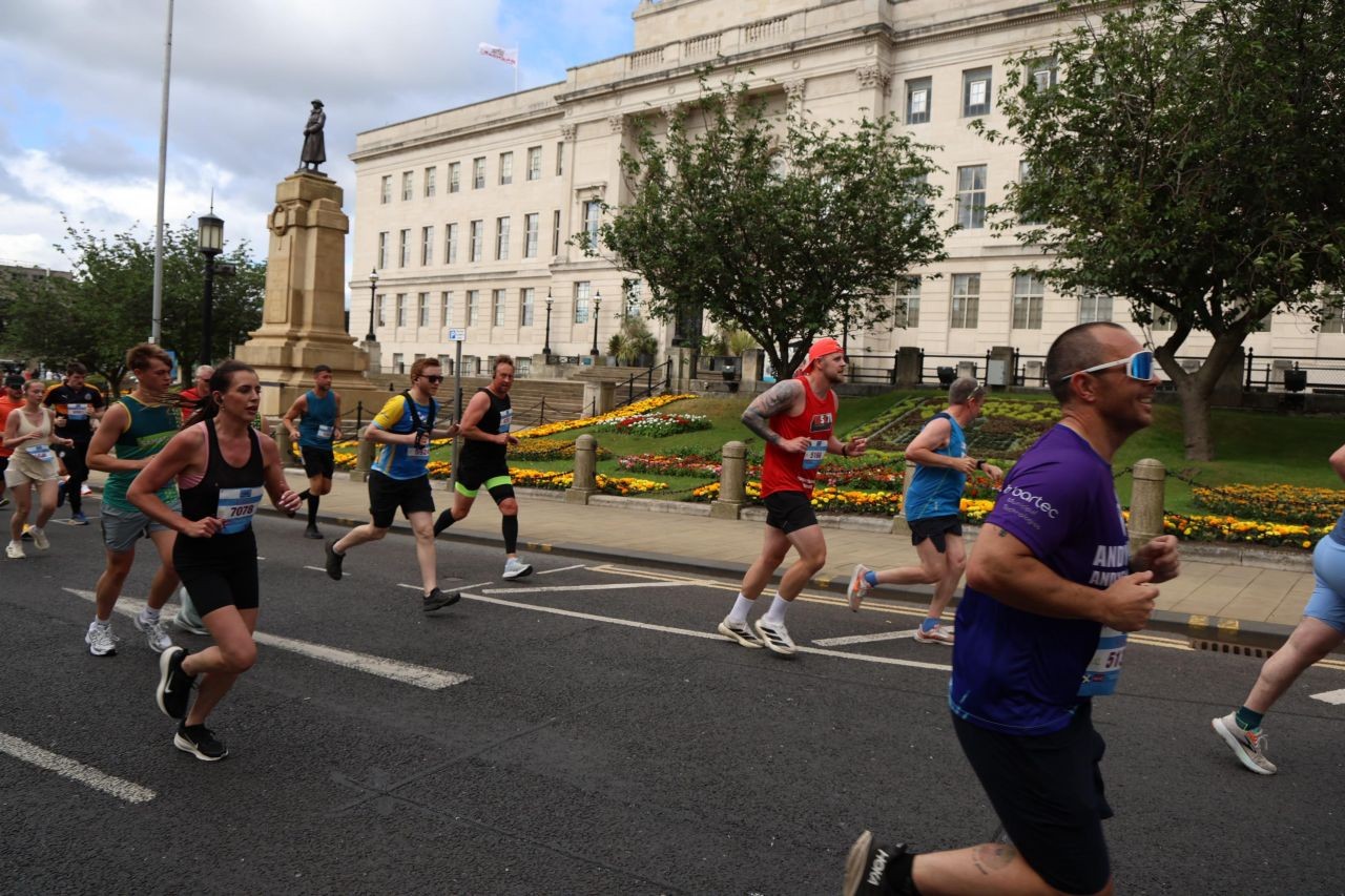 Marathon joggers taking part in the Barnsley 10K for Base71